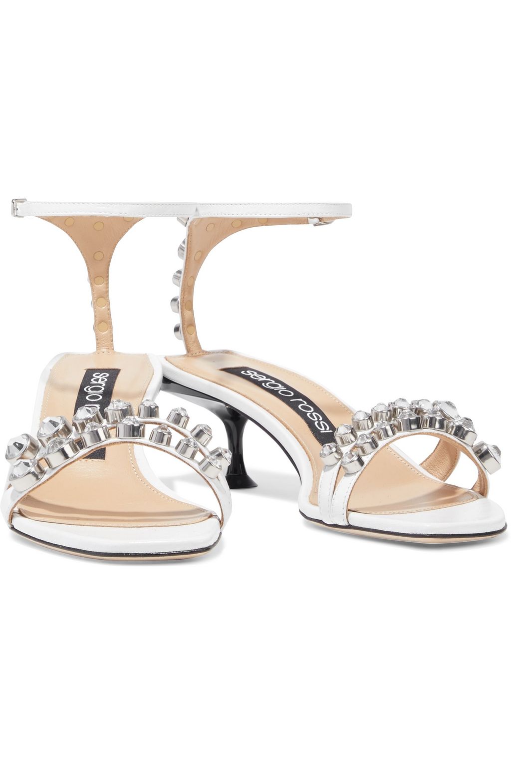 SERGIO ROSSI sr Milano 50 crystal-embellished leather sandals