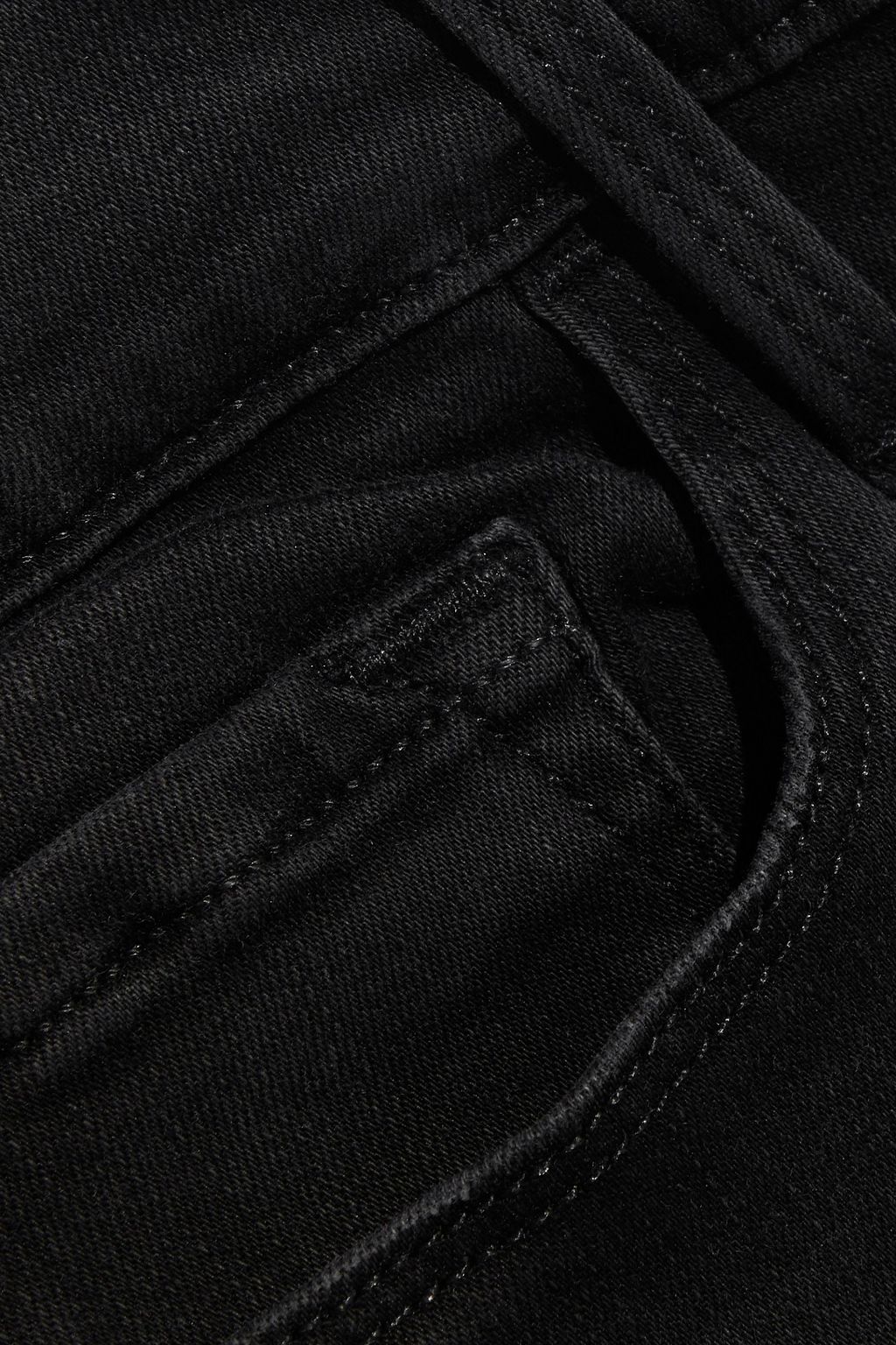 FRAME Le Skinny De Jeanne frayed high-rise skinny jeans