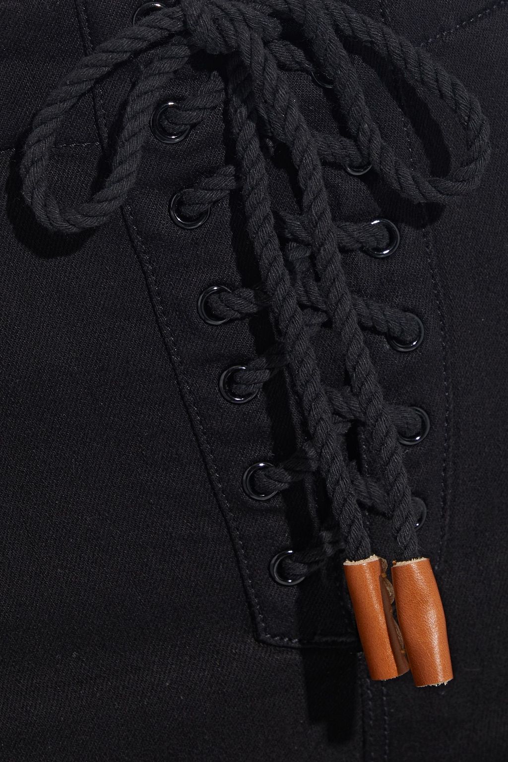 FRAME Le Skinny De Jeanne lace-up high-rise skinny jeans