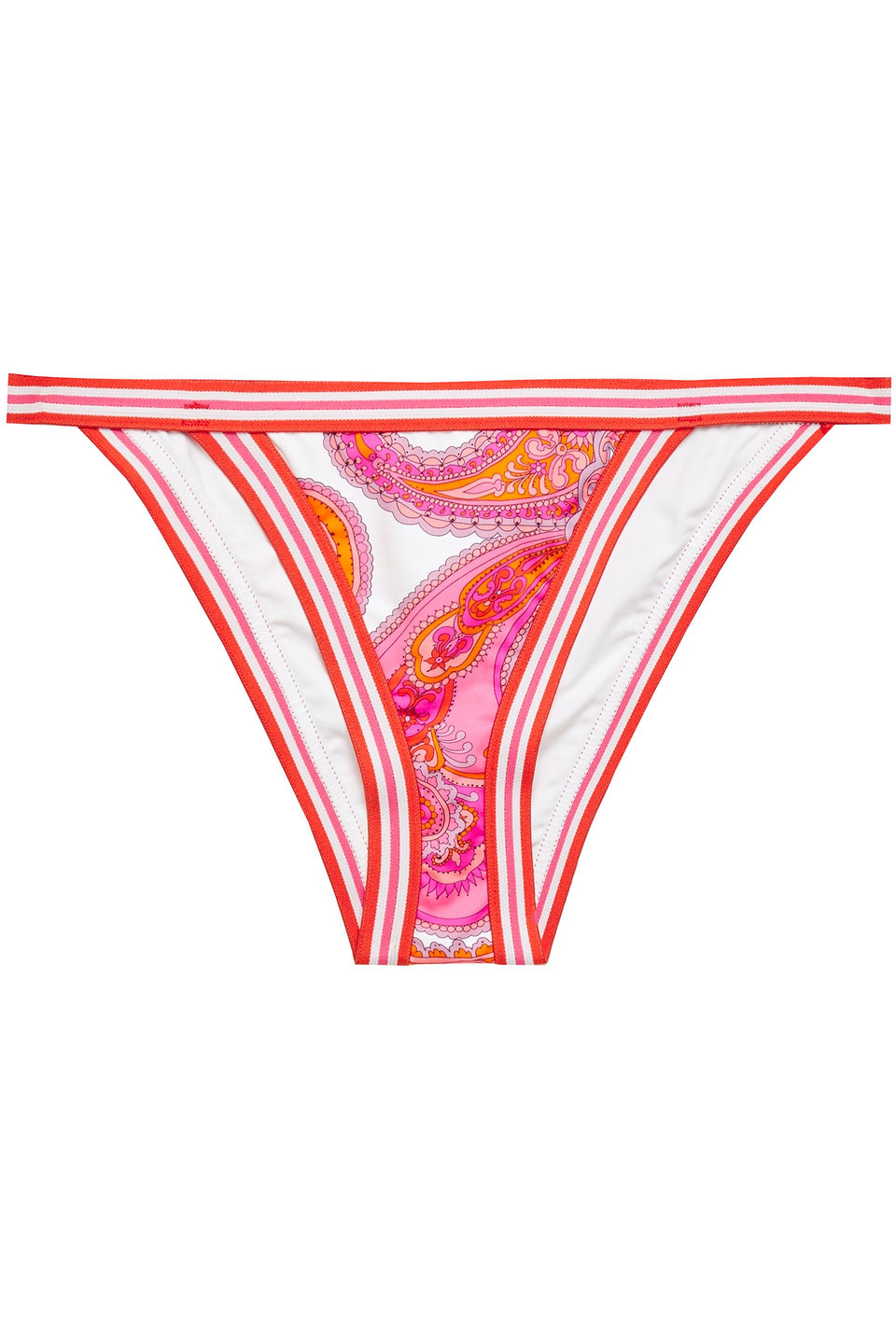 Zimmermann Paisley-print Low-rise Bikini Briefs In Ivory