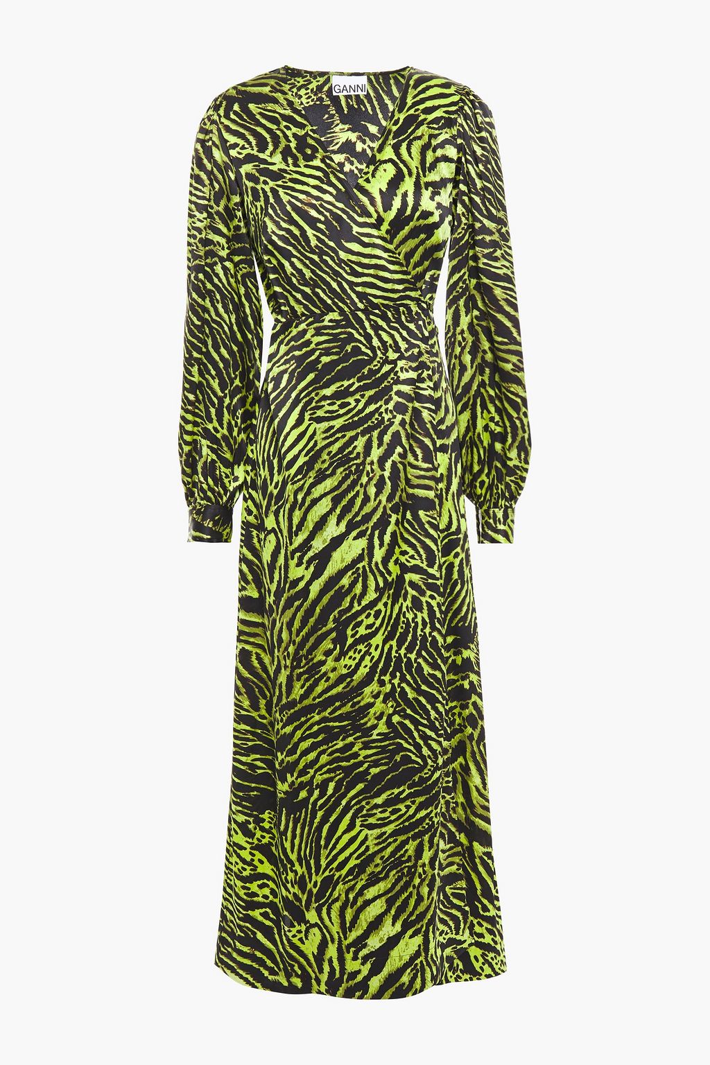 lime green leopard print dress