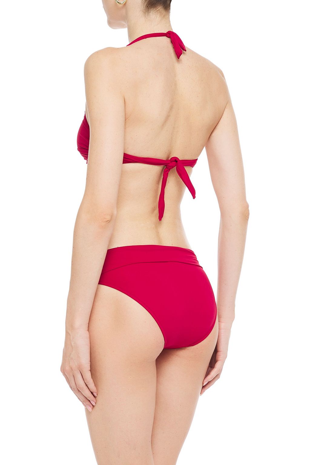 MELISSA ODABASH Brussels ring-embellished halterneck bikini top