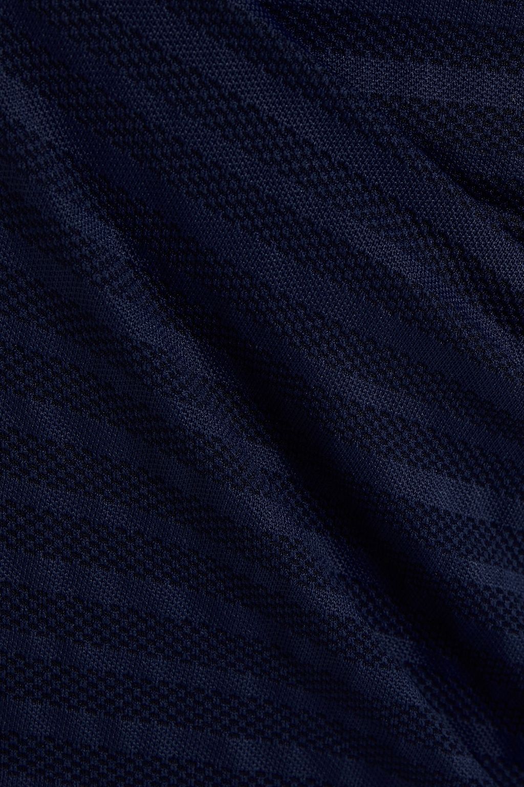 MELISSA ODABASH Agata button-detailed striped stretch-piqué mini dress