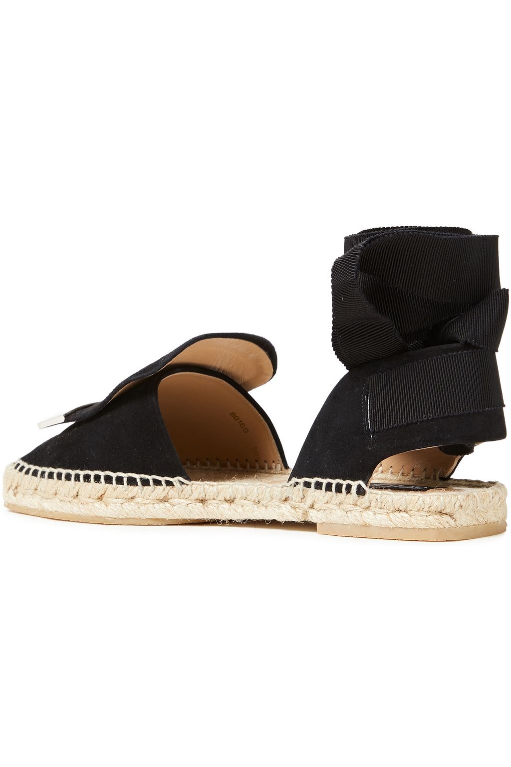 SERGIO ROSSI Embellished suede espadrilles
