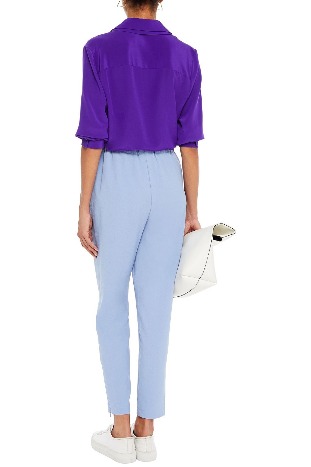 GANNI Stretch-crepe tapered pants