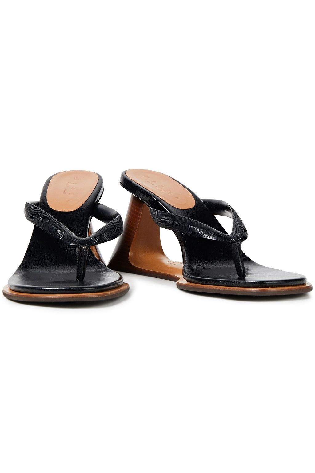 MARNI Leather and rubber sandals