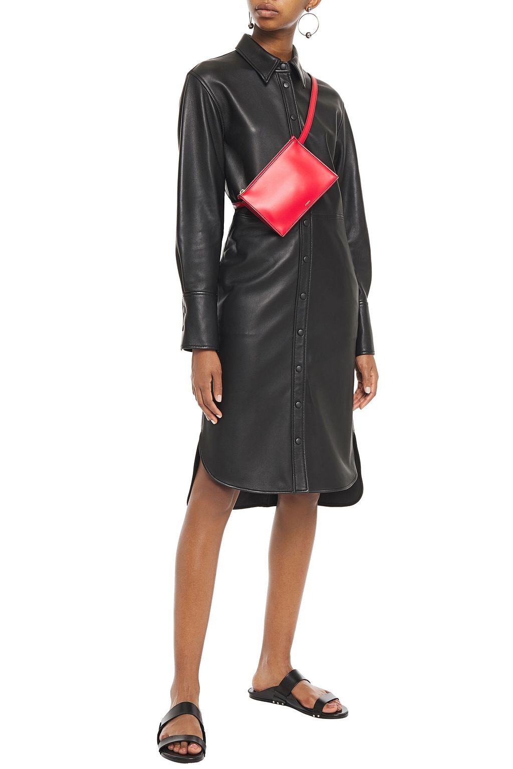 JOSEPH Leather shirt dress
