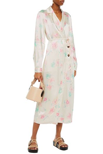ganni clermont georgette wrap dress