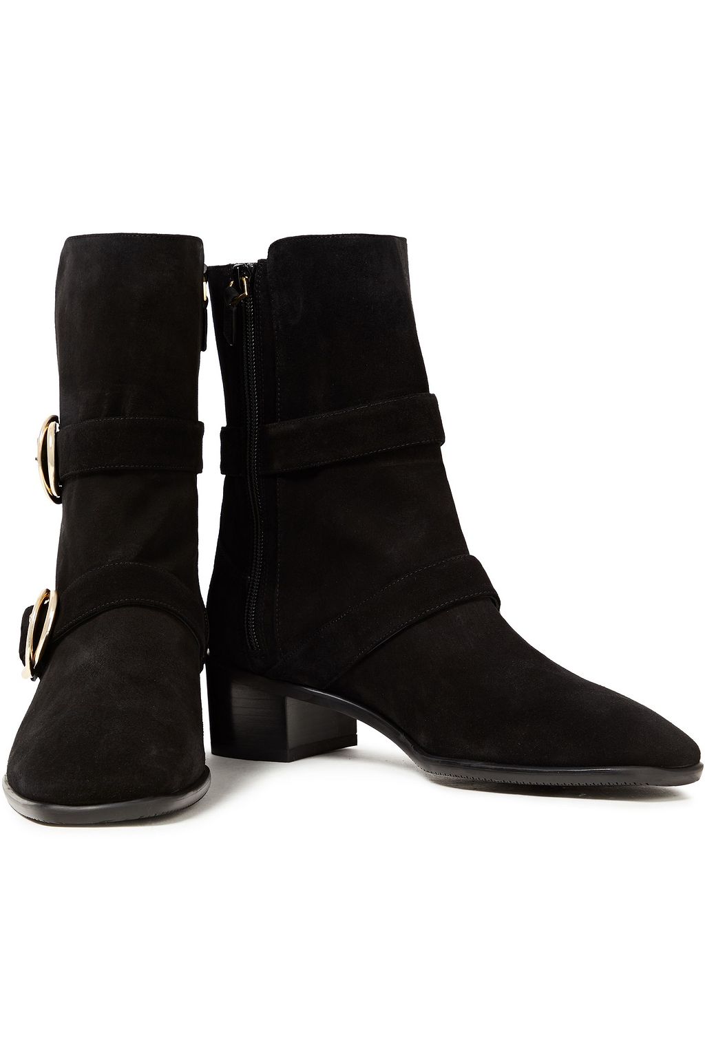 STUART WEITZMAN Britain buckled suede ankle boots