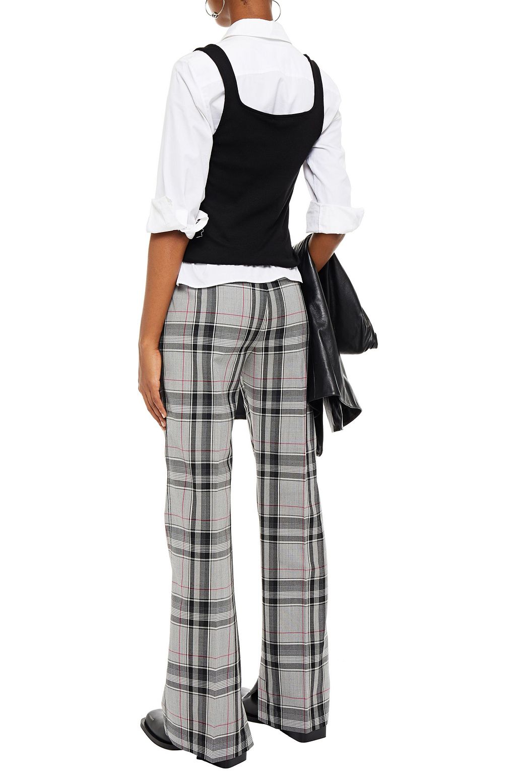 3.1 PHILLIP LIM Prince of Wales checked woven bootcut pants