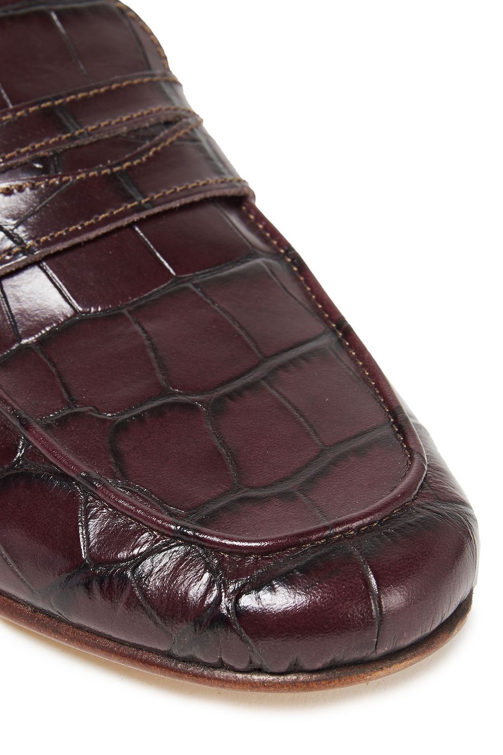 MANSUR GAVRIEL Croc-effect leather loafers