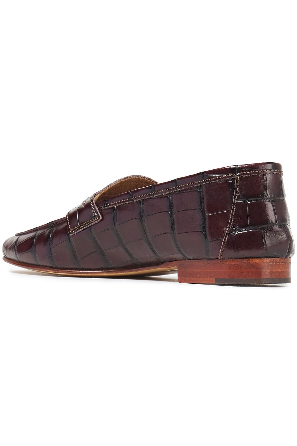 MANSUR GAVRIEL Croc-effect leather loafers