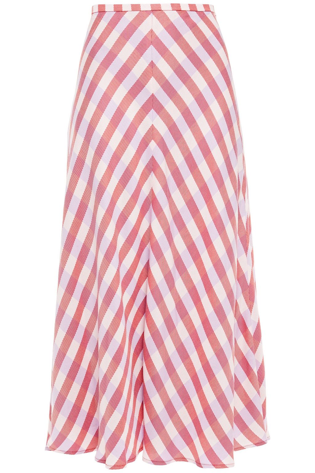 pink jacquard midi skirt