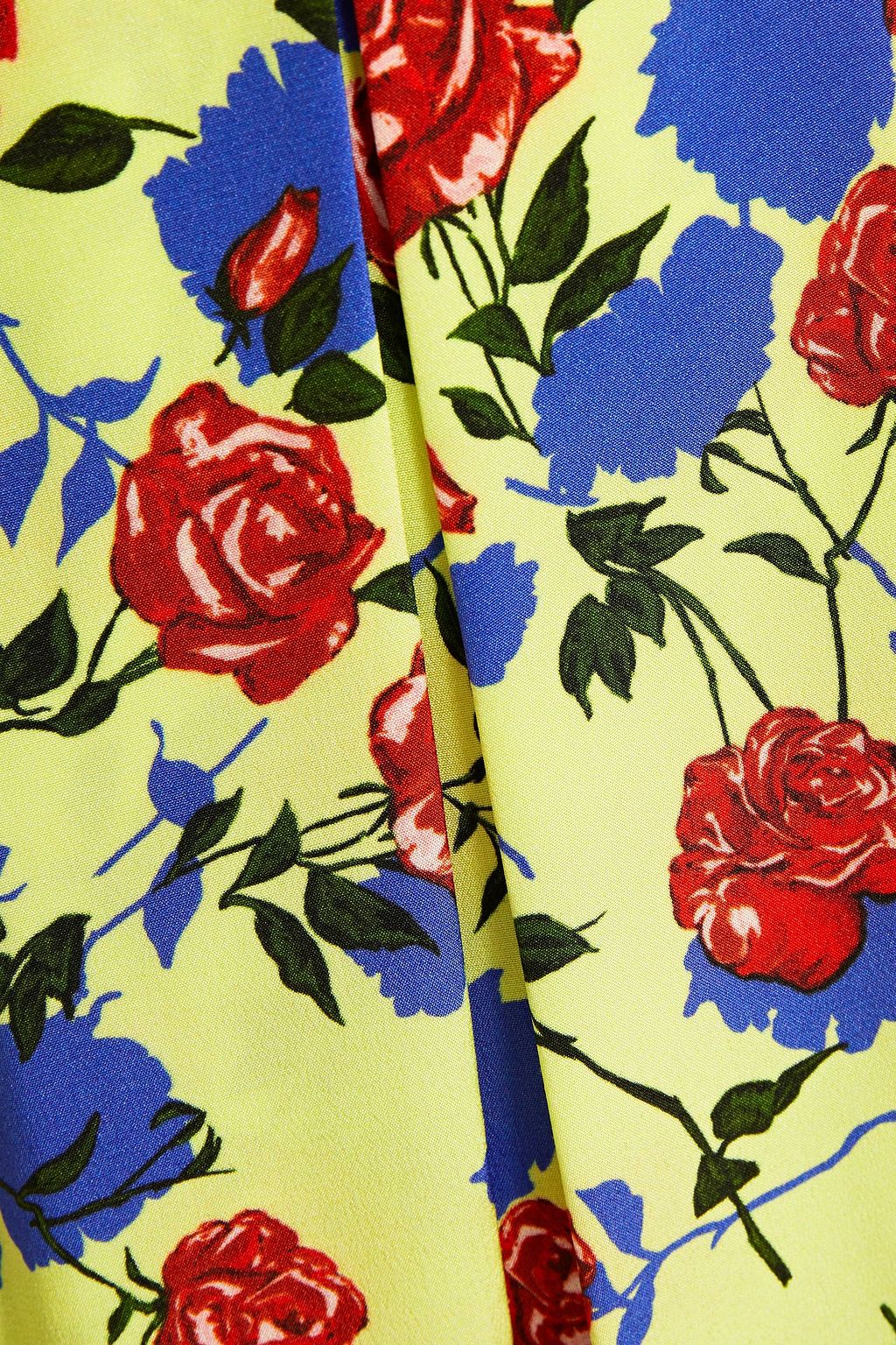 EMILIA WICKSTEAD Riona pleated floral-print silk crepe de chine mini dress