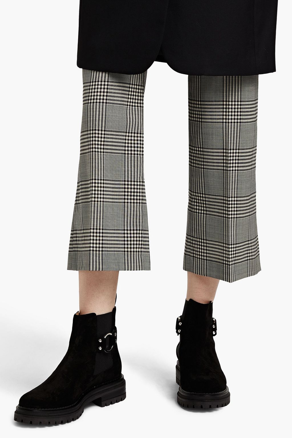 SERGIO ROSSI Motor suede ankle boots