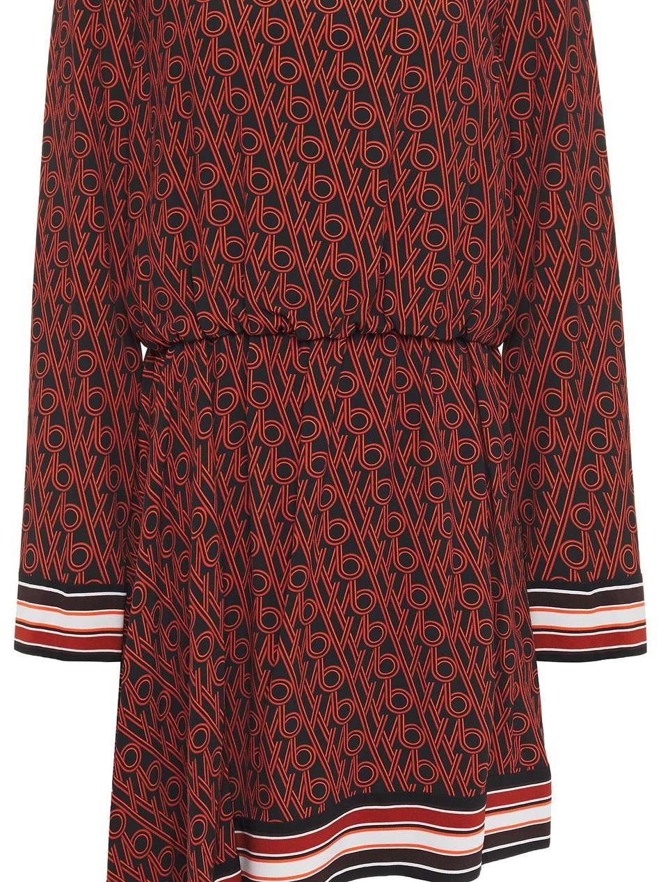 asymmetric printed crepe mini dress