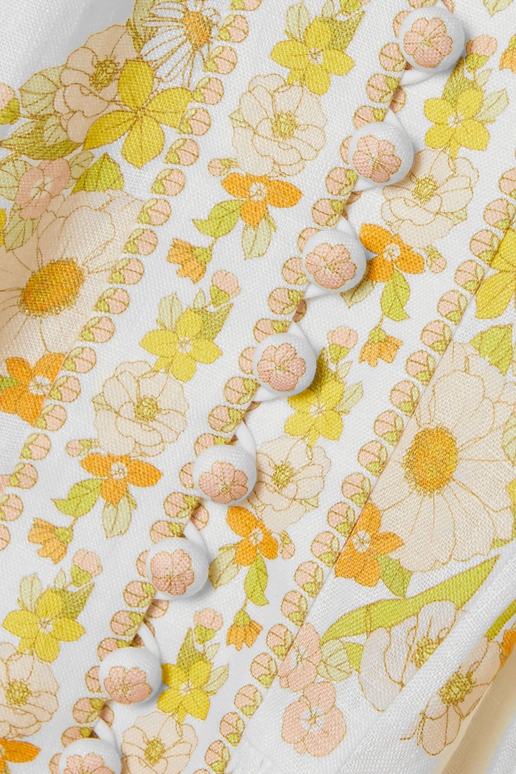 ZIMMERMANN Super Eight Tubular belted button-detailed floral-print linen-gauze maxi dress