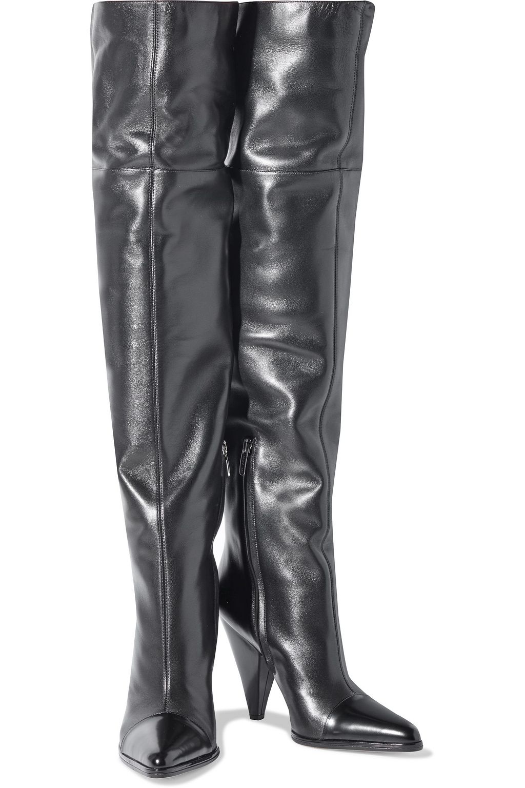 SERGIO ROSSI Leather over-the-knee boots