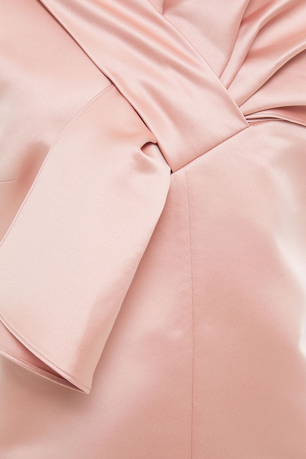VICTORIA, VICTORIA BECKHAM One-shoulder bow-embellished duchesse-satin top