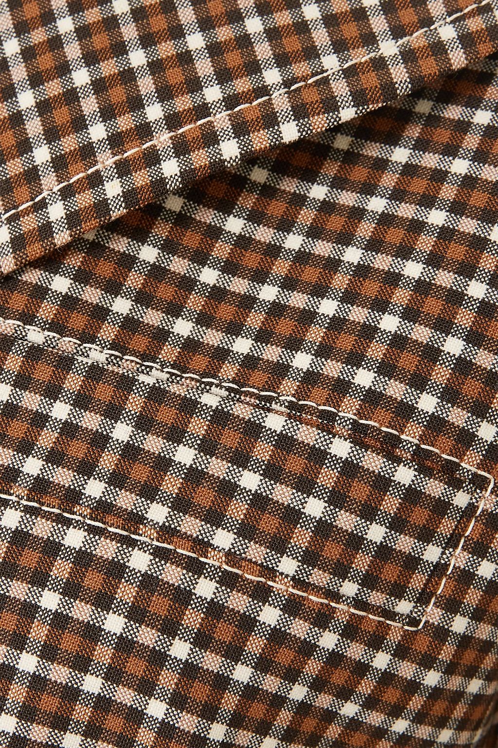 CHLOÉ Belted double-breasted checked woven blazer