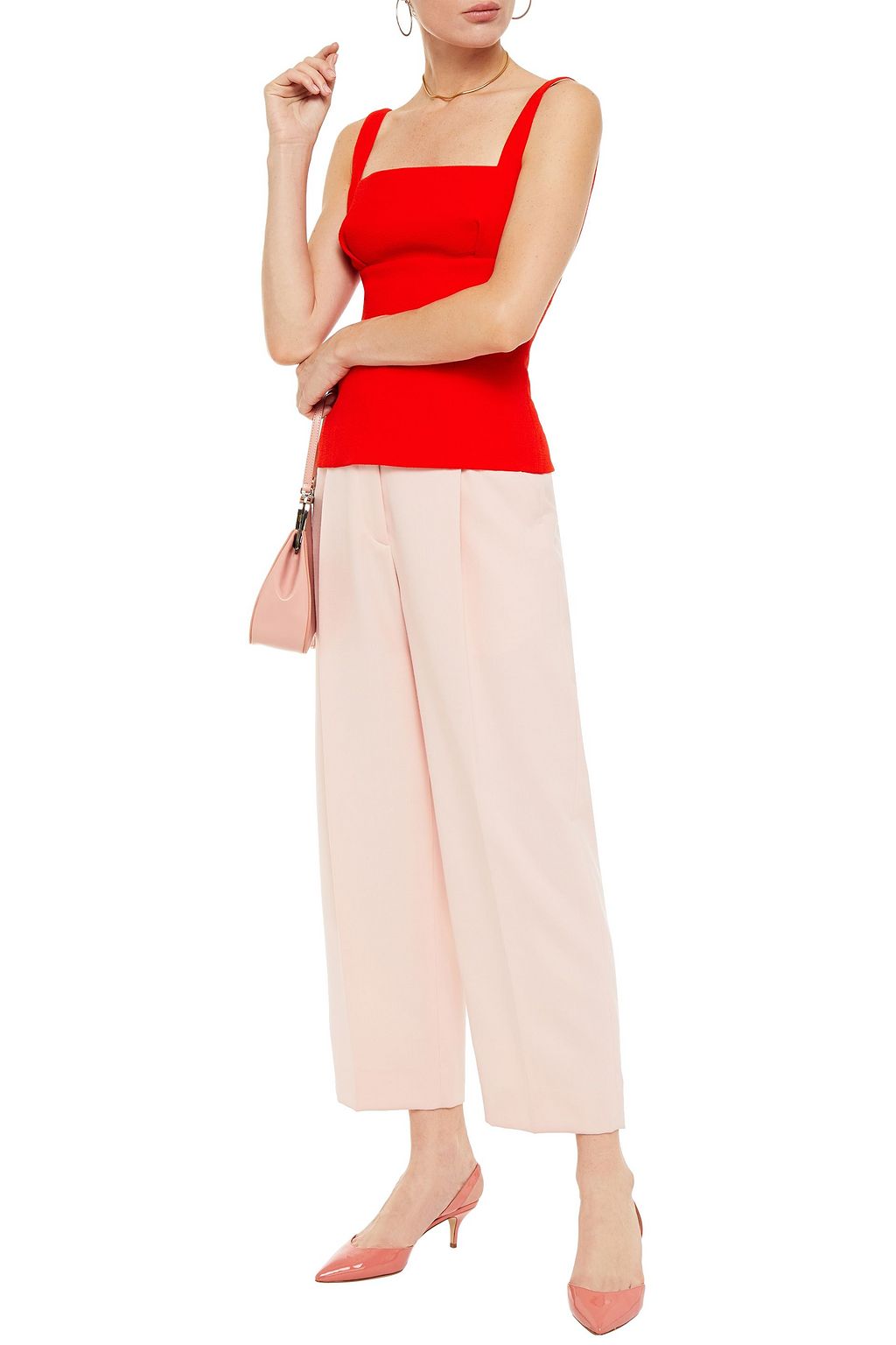 EMILIA WICKSTEAD Trixie textured-crepe top