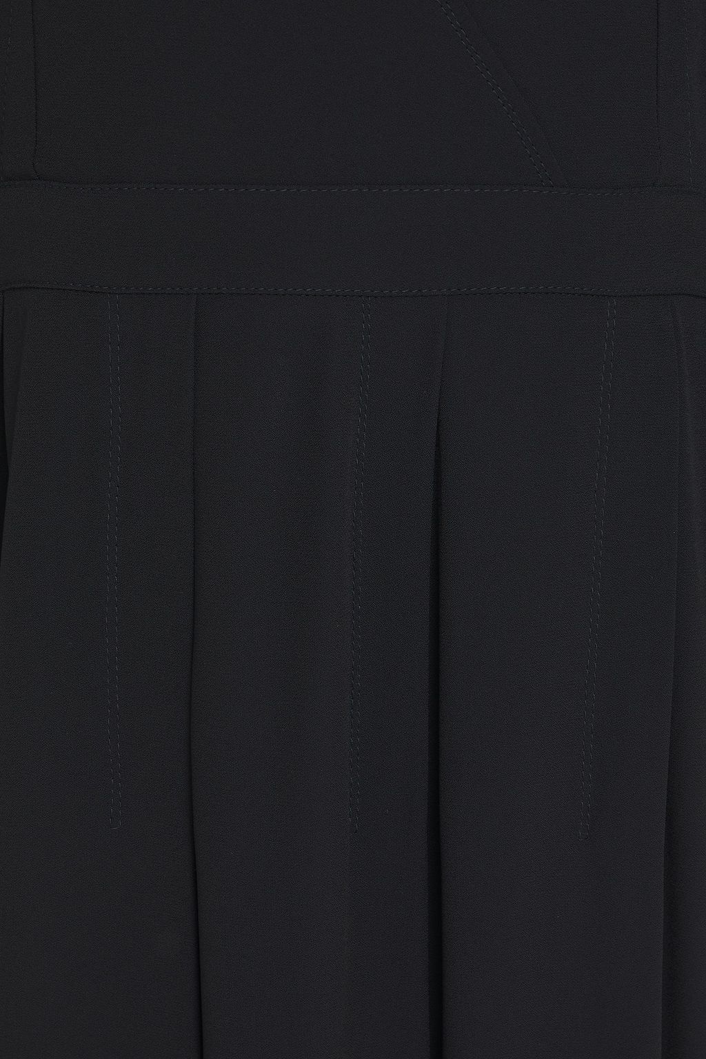 MARNI Pleated paneled crepe and crepe de chine midi dress