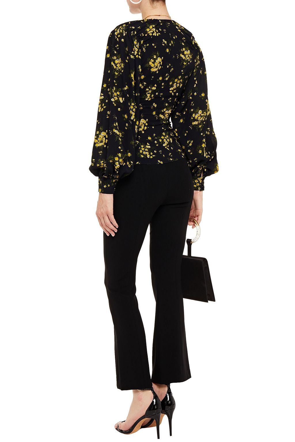 EMILIA WICKSTEAD Margo floral-print textured-georgette blouse