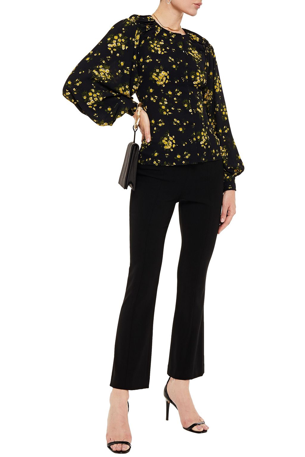 EMILIA WICKSTEAD Margo floral-print textured-georgette blouse