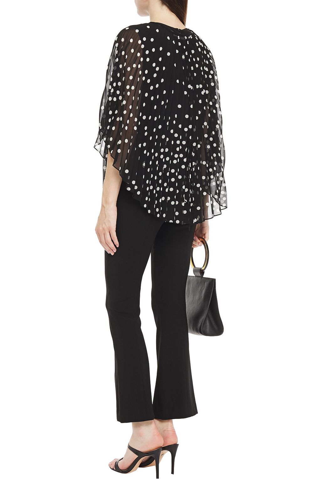 STELLA MCCARTNEY Pleated polka-dot georgette blouse