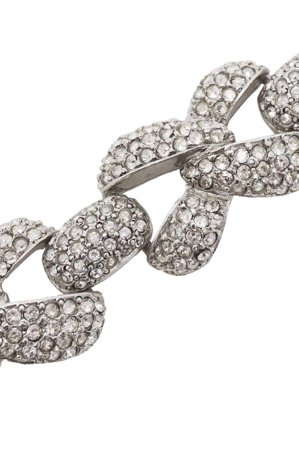 OSCAR DE LA RENTA Silver-tone crystal bracelet