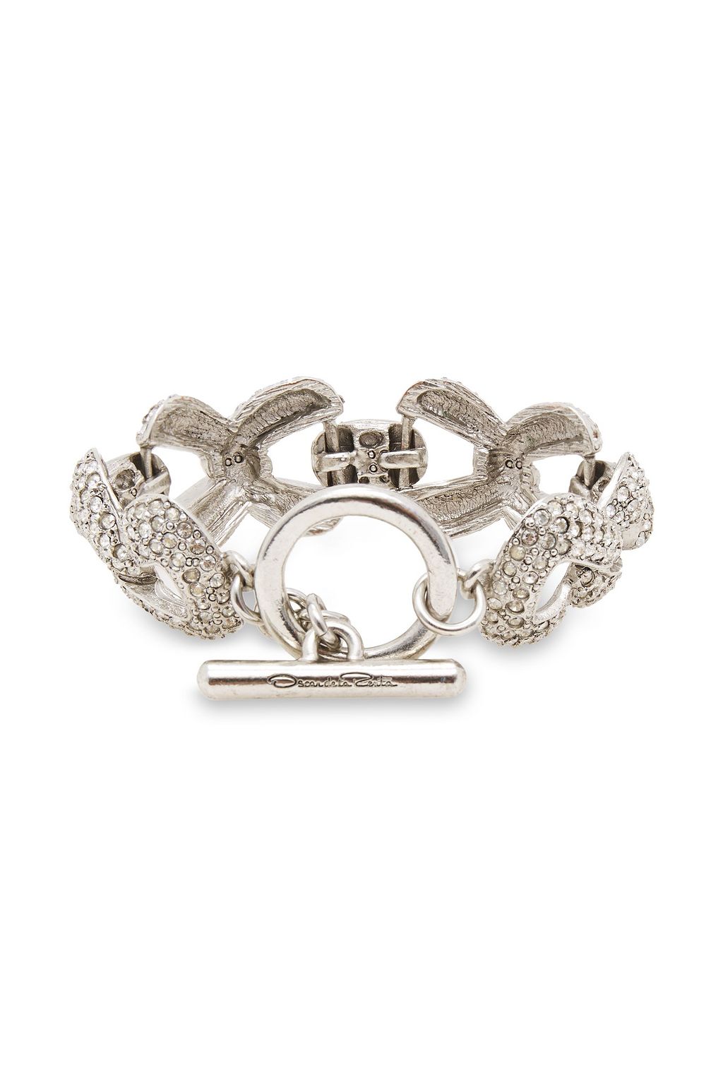 OSCAR DE LA RENTA Silver-tone crystal bracelet