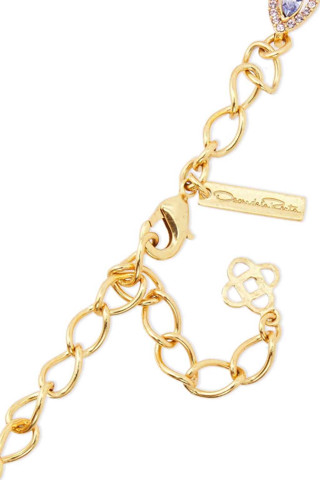 OSCAR DE LA RENTA Gold-tone, crystal and stone  necklace