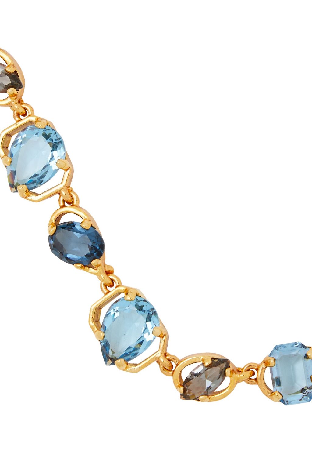 OSCAR DE LA RENTA Gold-tone crystal necklace