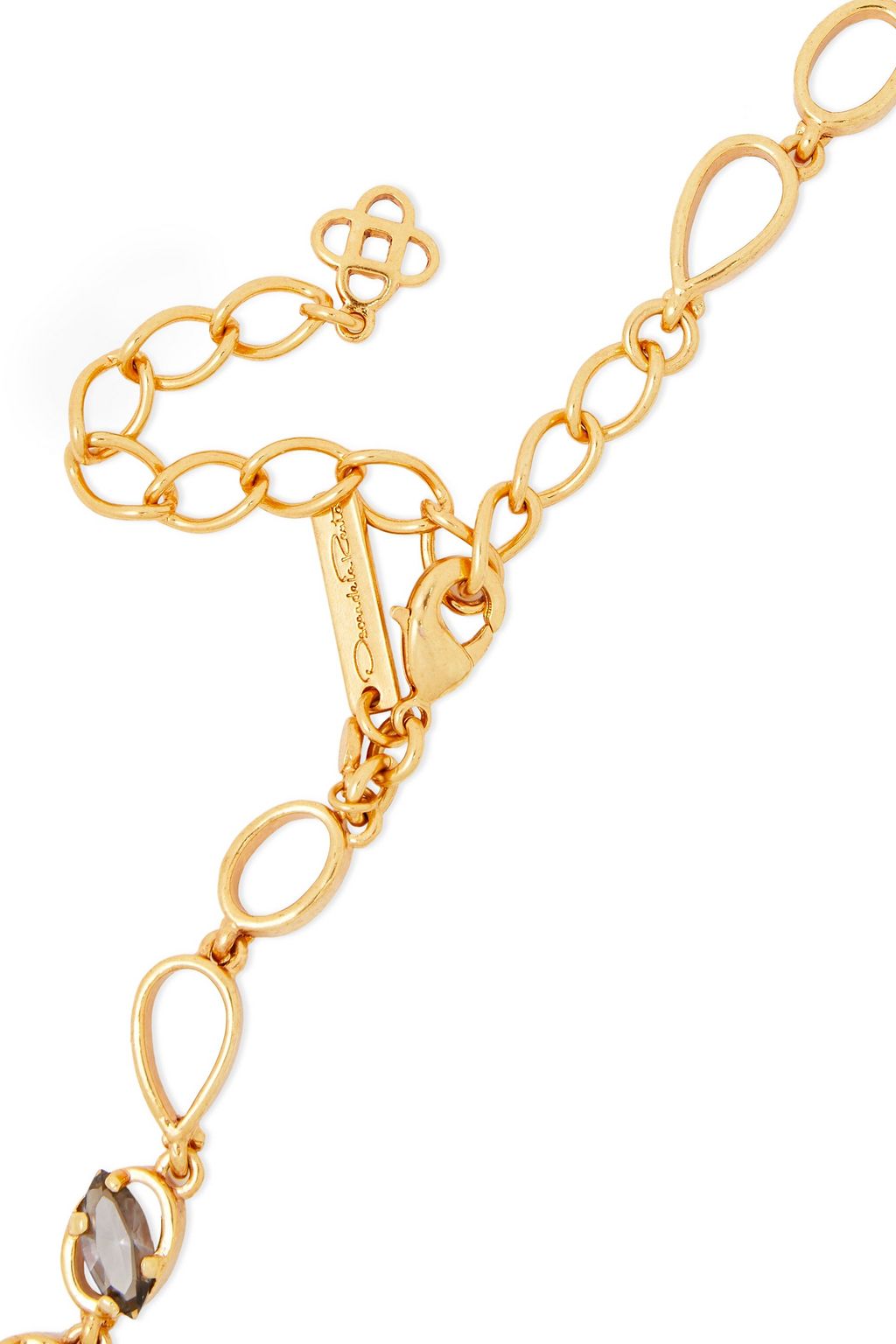 OSCAR DE LA RENTA Gold-tone crystal necklace