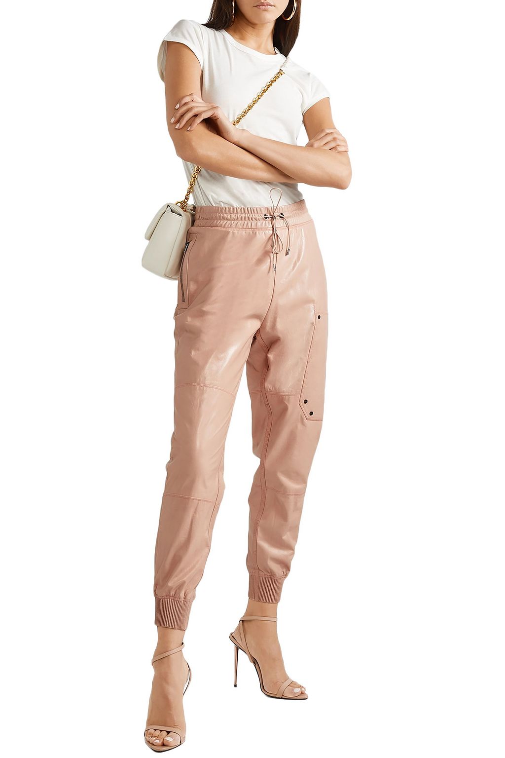 TOM FORD Paneled leather track pants