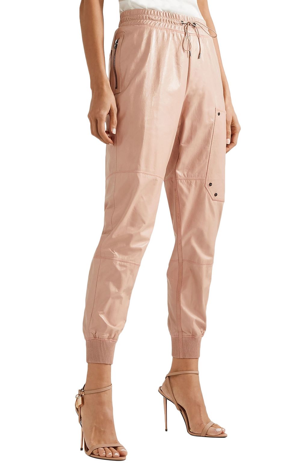 TOM FORD Paneled leather track pants