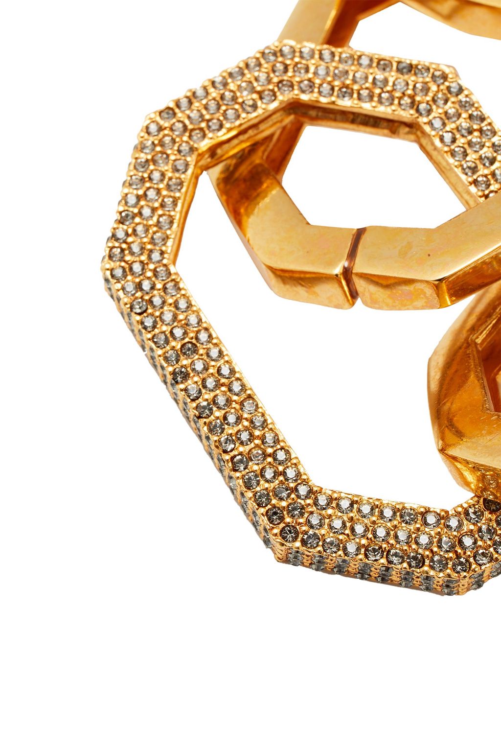 OSCAR DE LA RENTA Gold-tone crystal necklace