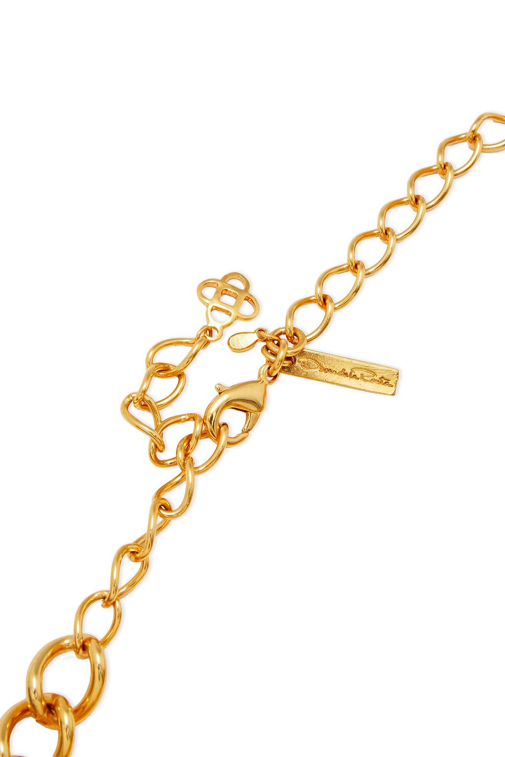 OSCAR DE LA RENTA Gold-tone crystal necklace