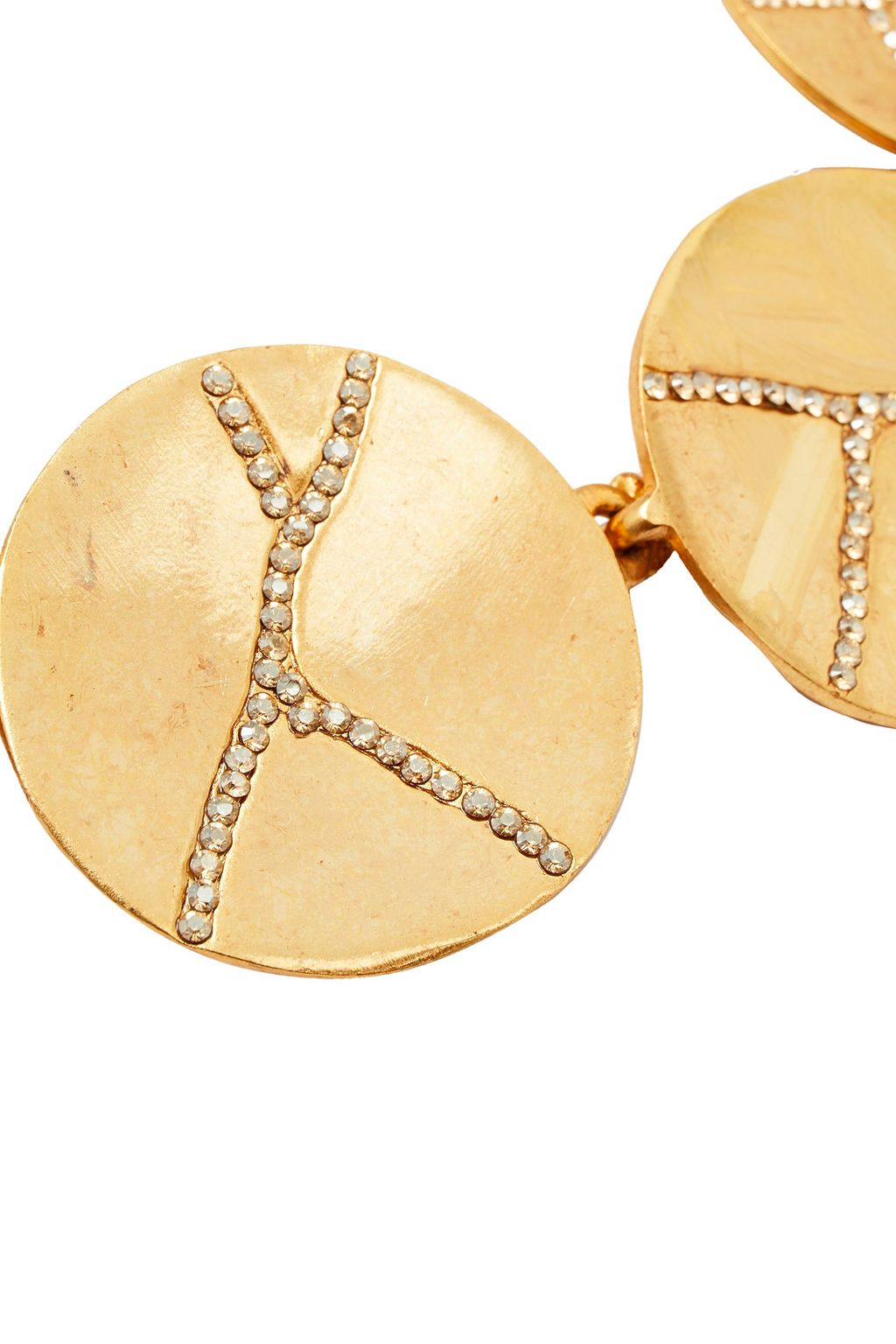 OSCAR DE LA RENTA Gold-tone crystal necklace
