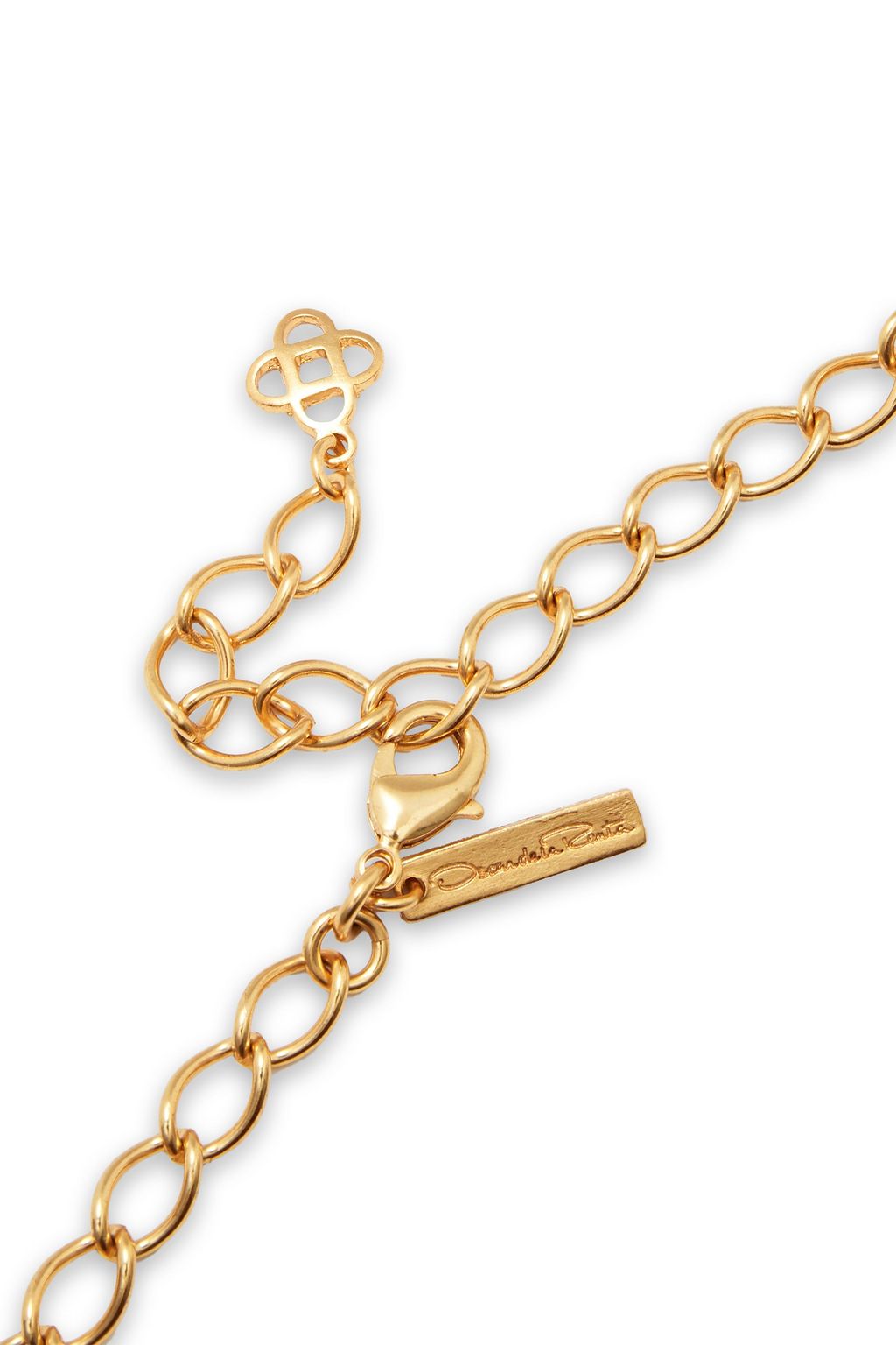 OSCAR DE LA RENTA Gold-tone crystal necklace