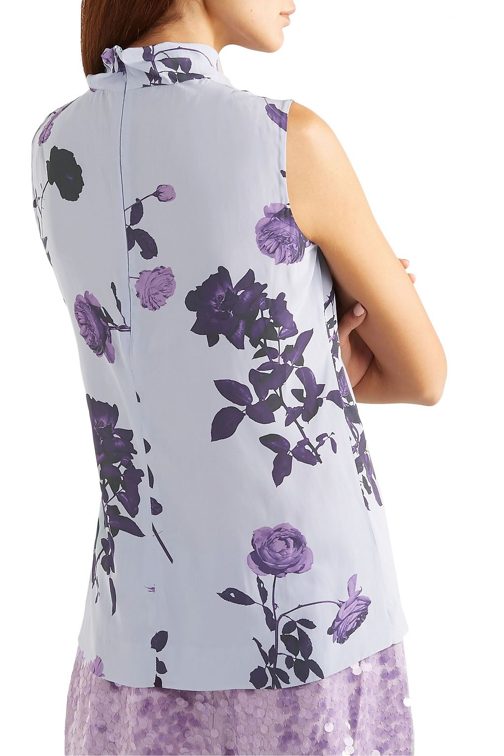 DRIES VAN NOTEN Chiara floral-print crepe top