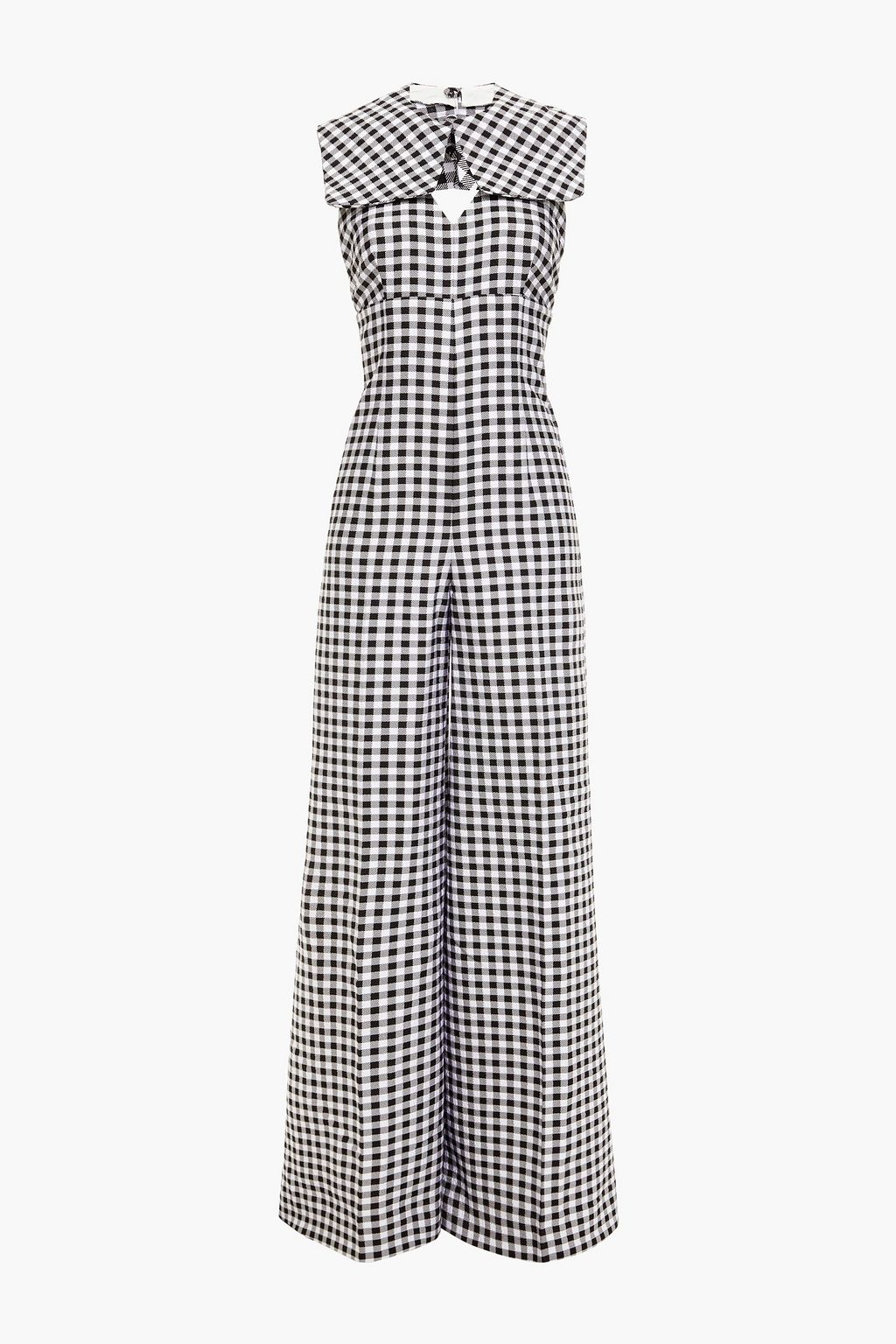 EMILIA WICKSTEAD Anthea cutout gingham cloqué wide-leg jumpsuit | THE ...