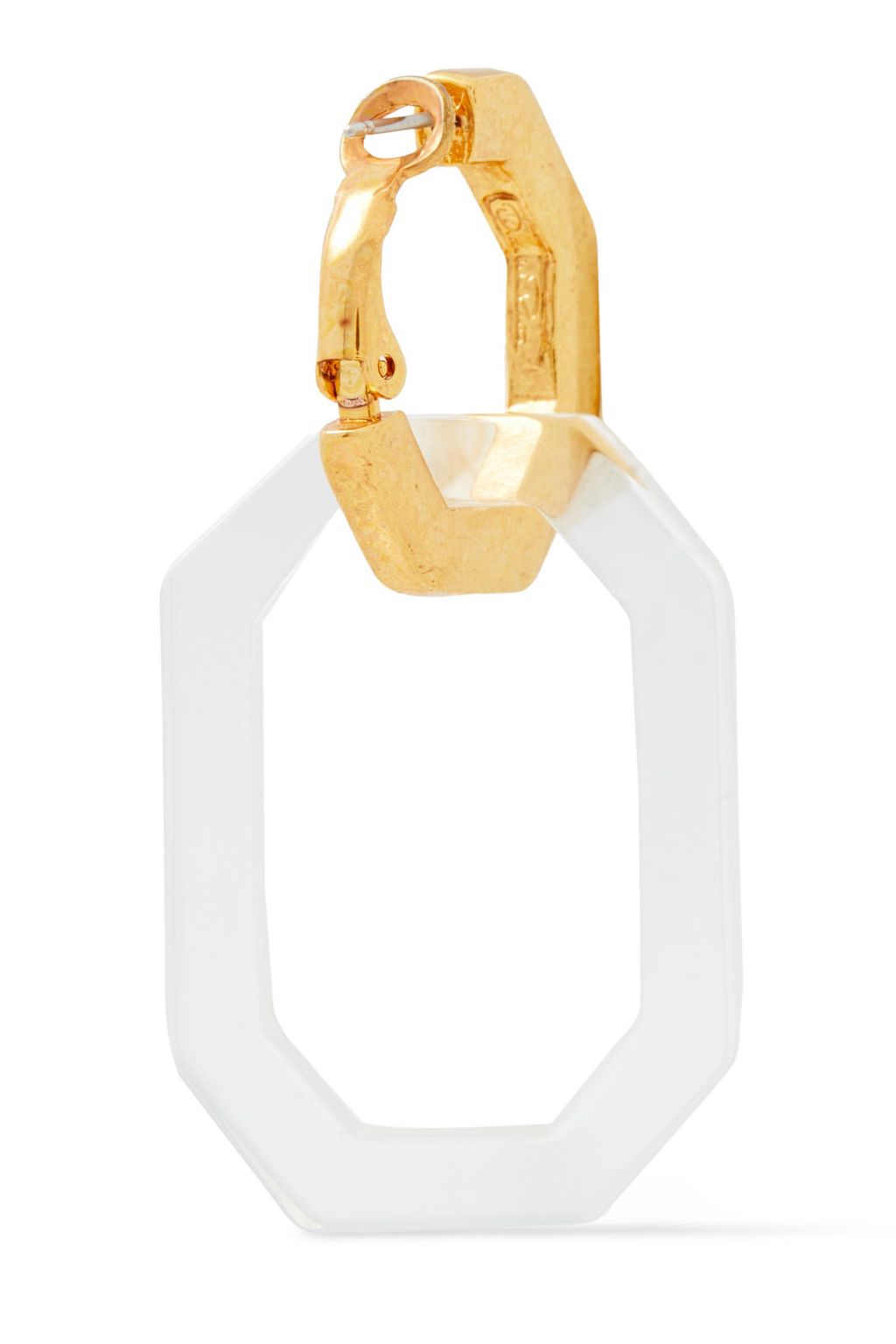 OSCAR DE LA RENTA Gold-tone quartz earrings