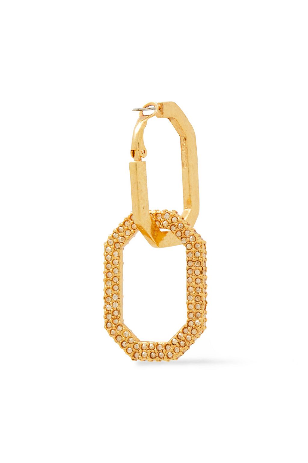 OSCAR DE LA RENTA Gold-tone crystal earrings
