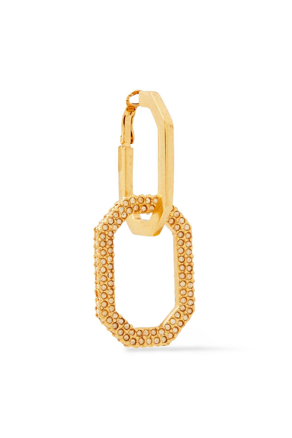 OSCAR DE LA RENTA Gold-tone crystal earrings