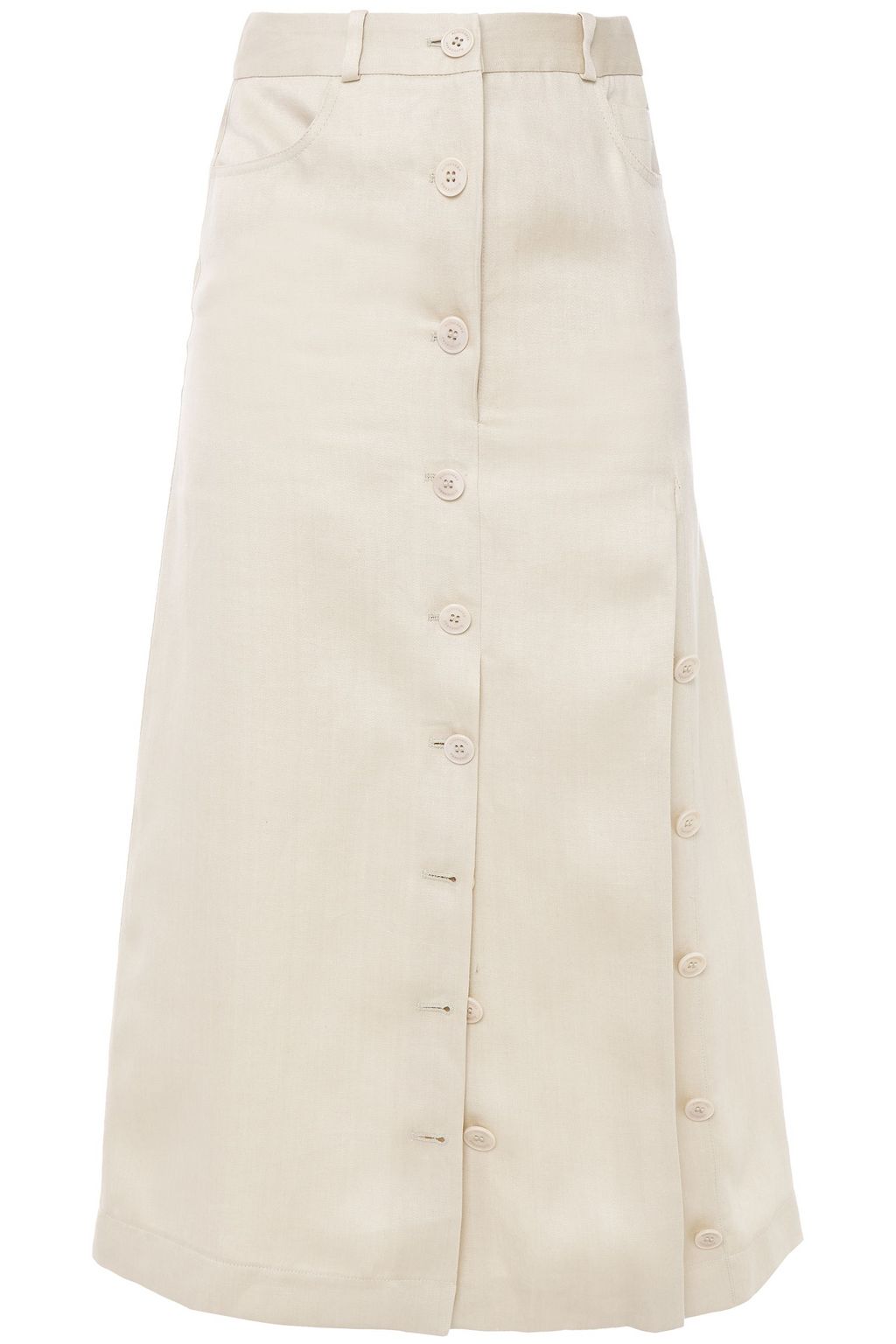 linen midi skirt