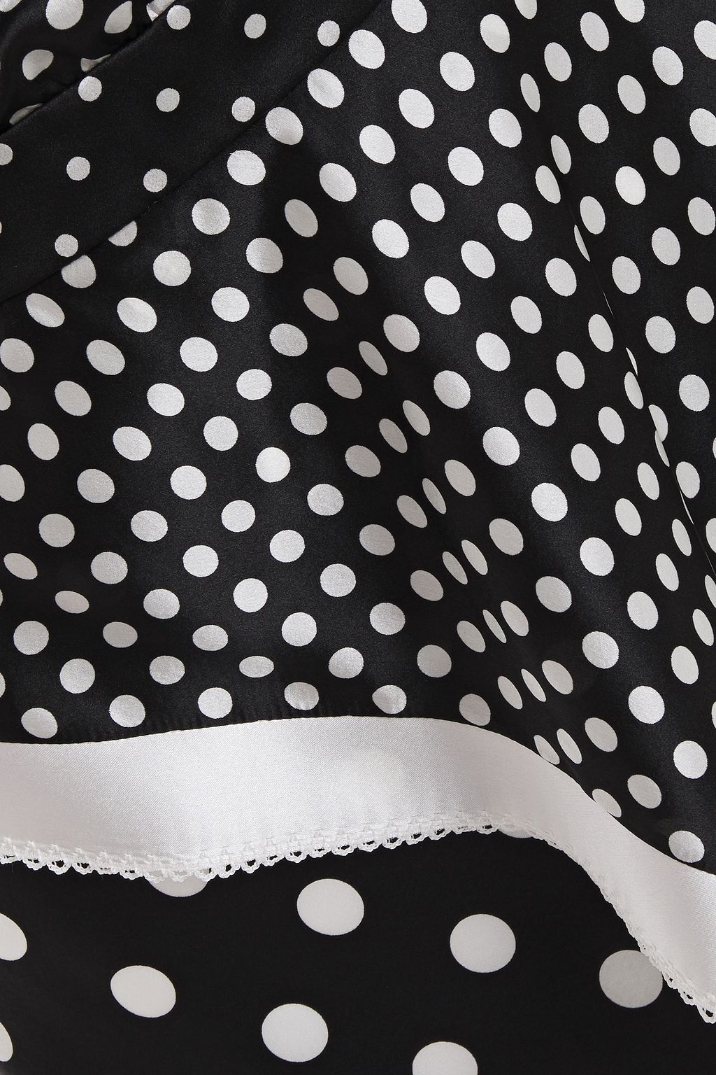 ALTUZARRA One-shoulder polka-dot silk-satin top