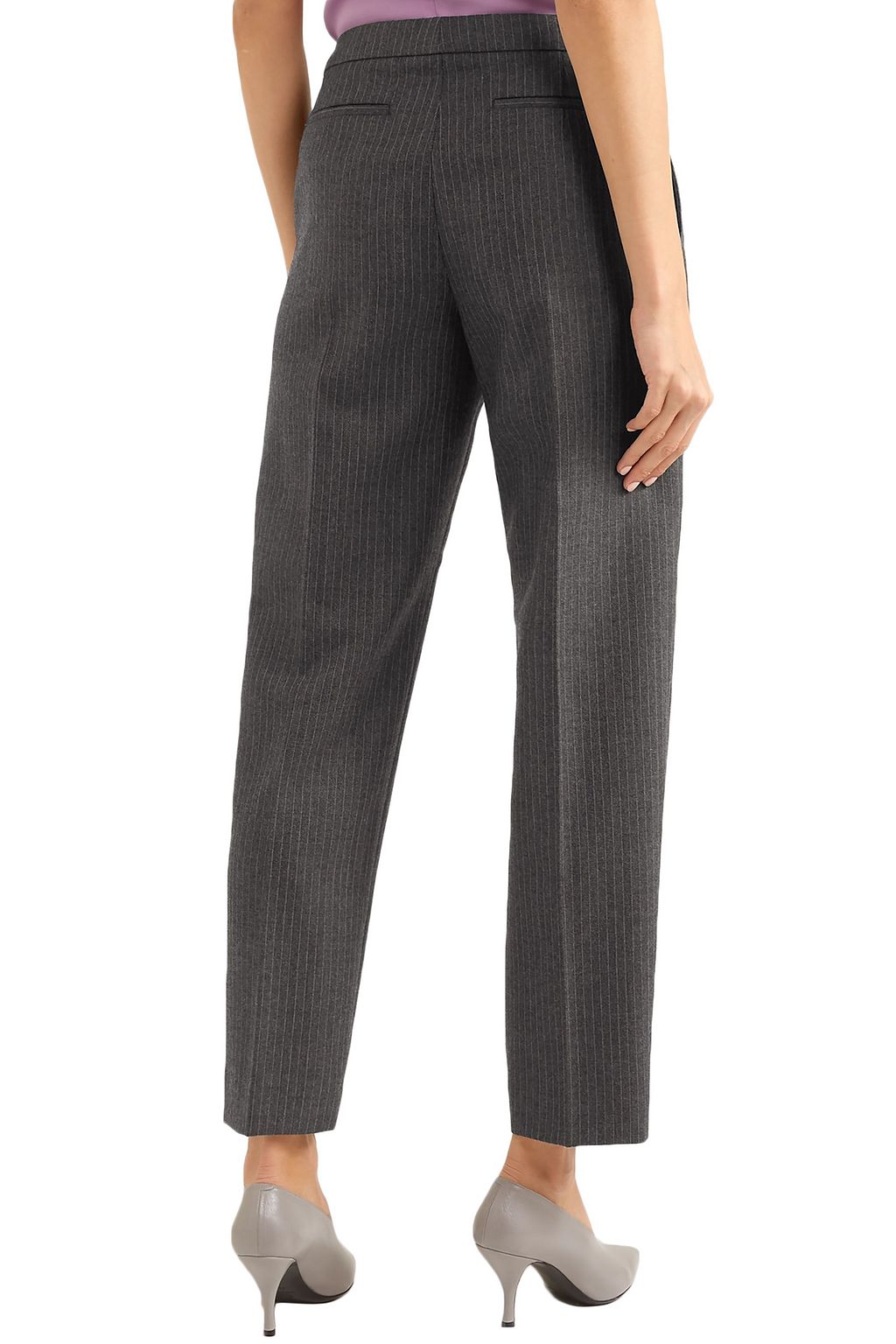 DRIES VAN NOTEN Poumas pinstriped wool tapered pants