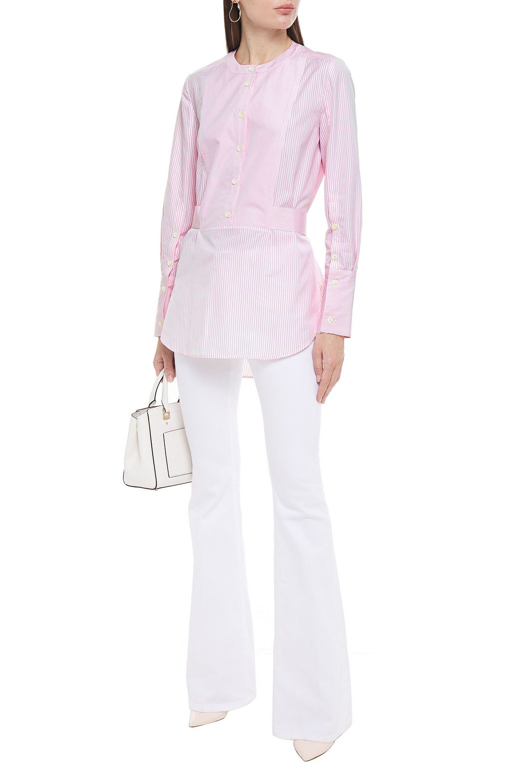 ALTUZARRA Striped cotton-poplin shirt