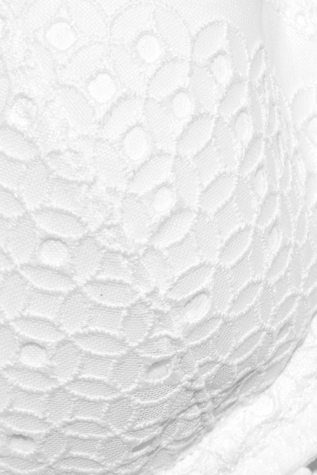 MAISON LEJABY Joli broderie anglaise tulle and cotton-blend underwired balconette bra